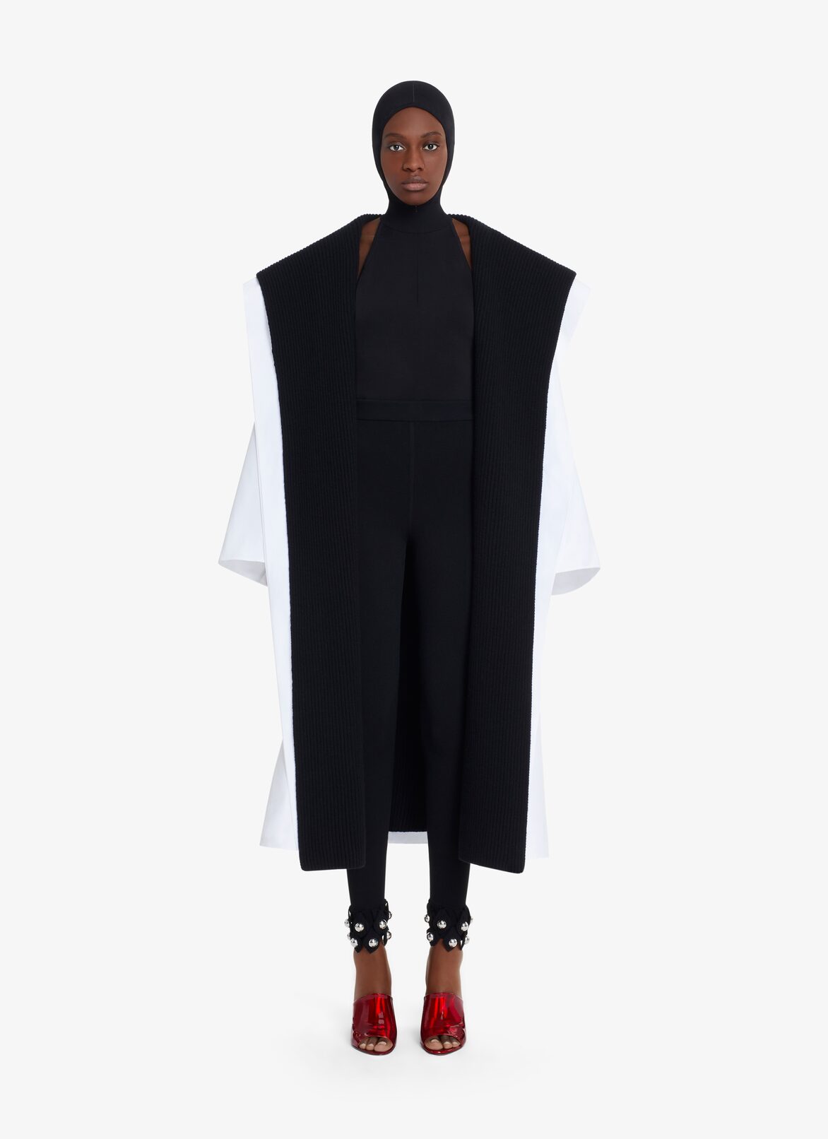 LONG POPLIN COAT ALAÏA WHITE LONG POPLIN COAT